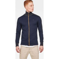 G-Star Raw - Bluza. Niebieskie bluzy męskie s, z nadrukiem, z bawełny, retro, z kapturem. W wyprzedaży za 229,90 zł.