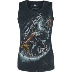 Aquaman Fight For Justice Top damski czarny. Czarne bluzki damskie marki Aquaman, l, z nadrukiem, bez kołnierzyka, bez rękawów. Za 29,90 zł.