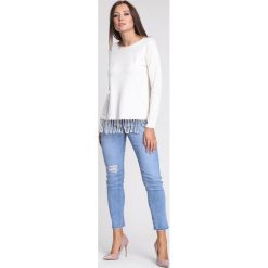 Jasnobeżowy Sweter Rows Of Fringes. Brązowe bez kategorii other, na zimę, s. Za 74,99 zł.