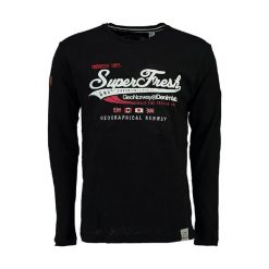 Koszulka "Jiobrasil" w kolorze czarnym. Czarne t-shirty męskie marki Geographical Norway, s, z nadrukiem, z okrągłym kołnierzem. W wyprzedaży za 99,95 zł.