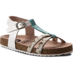 Sandały GIOSEPPO - Ceiler 39704-01 White/Aquamarine. Zielone sandały dziewczęce Gioseppo, ze skóry. W wyprzedaży za 139,00 zł.