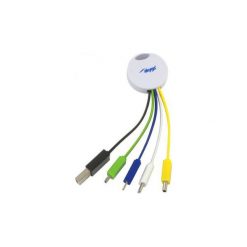 Adapter brelok USB 5w1 Akyga AK-AD-51 USB A / USB type C / micro USB B / mini USB B / Thunderbolt. Szare breloki męskie marki Akyga. Za 16,99 zł.