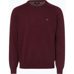 Fynch Hatton - Sweter męski, lila. Brązowe swetry męskie marki Fynch-Hatton, m, z haftami, z bawełny, bez kołnierzyka, bez kaptura. Za 229,95 zł.