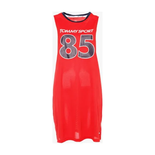 Tommy Sport Sukienka Sleeveless 311 , czerwony, rozmiar M. Czerwone sukienki damskie TOMMY HILFIGER, na lato, m, z nadrukiem, z poliesteru, sportowe, bez kołnierzyka, bez rękawów, sportowe. W wyprzedaży za 129,99 zł.