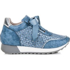 Trampki damskie slip on: Wiązane trampki fashion VIVIENNE