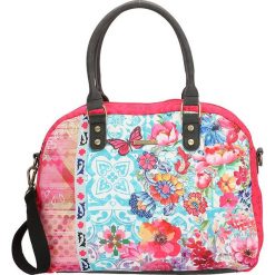 Torebki klasyczne damskie: Torebka „Keziah” w kolorze turkusowym ze wzorem – 38 x 26,5 x 15 cm