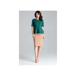 Spódnica L029 Brąz. Pomarańczowe bluzki damskie Lenitif, xl, bez wzorów, dopasowane. Za 139,00 zł.