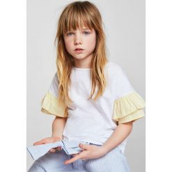Mango Kids - Top dziecięcy Dai 110-164 cm. Szare topy damskie marki Mango Kids, z bawełny, z okrągłym kołnierzem. Za 59,90 zł.
