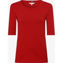 Tommy Hilfiger - T-shirt damski, czerwony. Czerwone t-shirty damskie TOMMY HILFIGER, xl, bez wzorów, bez kołnierzyka. Za 199,95 zł.