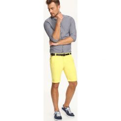 KOSZULA DŁUGI RĘKAW MĘSKA SLIM FIT. Szare koszule męskie marki Top Secret, m, w paski, eleganckie, bez kołnierzyka, z długim rękawem. W wyprzedaży za 39,99 zł.