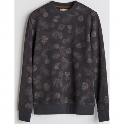 Bluza z leśnym printem - Szary. Szare bluzy męskie rozpinane Reserved, l. Za 99,99 zł.