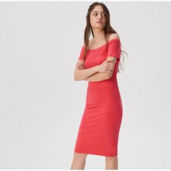 Sukienka z odkrytymi ramionami - Pomarańczo. Szare sukienki damskie marki Sinsay, s, bez wzorów, bez kołnierzyka, bez rękawów, z odkrytymi ramionami. Za 29,99 zł.