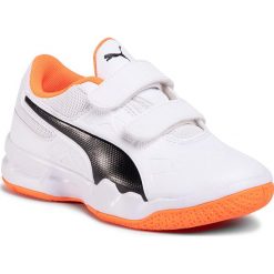 Sneakersy PUMA - Tenaz V Jr 104891 02 White/Black/Orange. Białe trampki chłopięce Puma, bez wzorów, ze skóry ekologicznej, na rzepy. Za 189,99 zł.