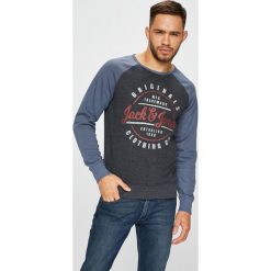 Jack & Jones - Bluza. Szare bluzy męskie Jack & Jones, xl, z nadrukiem, z bawełny, z okrągłym kołnierzem, bez rękawów, bez kaptura. W wyprzedaży za 119,90 zł.