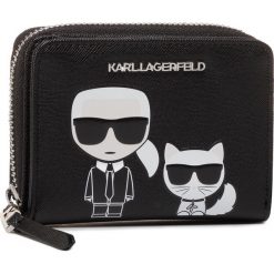 Mały Portfel Damski KARL LAGERFELD - 201W3202 Black. Czarne portfele damskie KARL LAGERFELD, bez wzorów, ze skóry ekologicznej. W wyprzedaży za 389,00 zł.