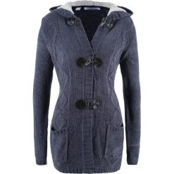 Sweter rozpinany z szenili, długi rękaw bonprix jagodowy. Szare kardigany damskie marki Mohito, l. Za 129,99 zł.