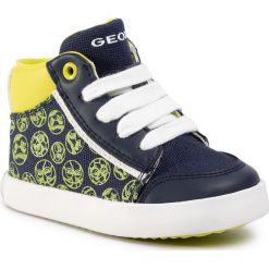 Sneakersy GEOX - B Gisli B. C B021NC 01054 CF43S M Navy/Lime Green. Niebieskie trampki chłopięce Geox, bez wzorów, ze skóry ekologicznej, bez zapięcia. Za 199,00 zł.