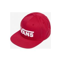Vans Drop V II Czapka z daszkiem Czerwony. Czerwone czapki męskie Vans, z haftami, z bawełny. Za 128,95 zł.
