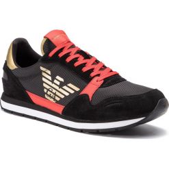 Sneakersy EMPORIO ARMANI - X4X215 XL198 A047 Black. Czarne sneakersy męskie Emporio Armani, na co dzień, bez wzorów, z zamszu, bez zapięcia. Za 689,00 zł.