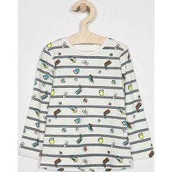 Name it - Longsleeve dziecięcy 92-128 cm. Białe t-shirty chłopięce marki Name it, bez wzorów, z elastanu, z długim rękawem. W wyprzedaży za 39,90 zł.