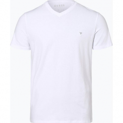 Guess Jeans - T-shirt męski, biały. Białe t-shirty męskie Guess Jeans, s, z haftami, z jeansu, bez kołnierzyka. Za 129,95 zł.