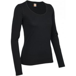 Icebreaker Koszulka Termoaktywna Wmns Oasis Ls Scoop Black S. Czarne topy sportowe damskie marki Icebreaker, s, z wełny. W wyprzedaży za 239,00 zł.
