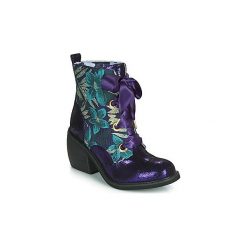 Botki Irregular Choice QUICK GETAWAY. Fioletowe botki damskie Irregular Choice, bez obcasa, bez zapięcia. W wyprzedaży za 482,30 zł.