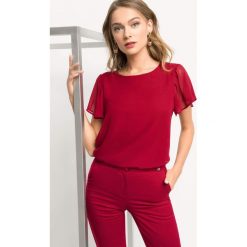 Koszulka z motylkowym rękawem. Czarne t-shirty damskie Orsay, s, z dzianiny. Za 69,99 zł.