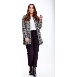 Wełniana kurtka zapinana na ekspres multikolor. Kurtki damskie Tagless, plus size, bez wzorów, z wiskozy, bez kaptura. Za 269,16 zł.