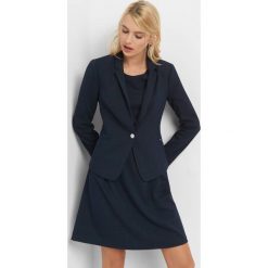 Taliowany żakiet w kratę. Niebieskie marynarki i żakiety damskie Orsay, z elastanu, eleganckie. Za 169,99 zł.