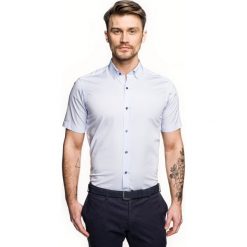 Koszula bexley 2322 krótki rękaw custom fit niebieski. Brązowe koszule męskie marki QUECHUA, m, z elastanu, z krótkim rękawem. Za 99,99 zł.