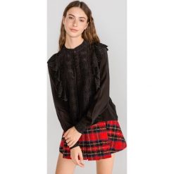 Scotch & Soda Bluzka Czarny. Czarne bluzki damskie Scotch & Soda, l, w koronkowe wzory, z wiskozy, bez kołnierzyka, bez rękawów. Za 619,95 zł.