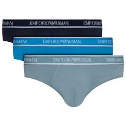 Komplet 3 par slipów Emporio Armani Underwear 111734 0P717 66835. Slipy męskie Emporio Armani Underwear, m, bez wzorów, z elastanu. W wyprzedaży za 189,00 zł.