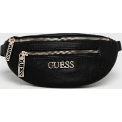 Guess Jeans - Nerka. Czarne nerki damskie Guess Jeans, w paski, z bawełny, małe, bez dodatków. Za 399,90 zł.