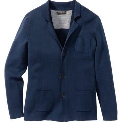 Marynarki męskie slim fit: Marynarka dzianinowa Regular Fit bonprix ciemnoniebieski