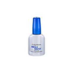 Sally Hansen Mega Shine Top Coat pielęgnacja paznokci 13,3 ml dla kobiet. Szare topy damskie Sally Hansen, s, bez wzorów, z lakierowanej skóry, z klasycznym kołnierzykiem. Za 28,41 zł.