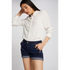Morgan - Szorty jeansowe. Niebieskie szorty damskie Morgan, bez wzorów, z jeansu, casualowe. Za 229,90 zł.