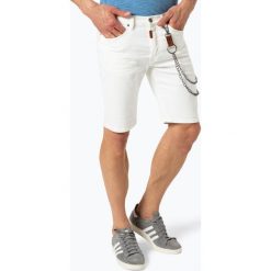 Tigha - Męskie spodenki jeansowe – Ove, biały. Białe spodenki i szorty męskie Tigha, m, bez wzorów, z jeansu, wizytowe. Za 429,95 zł.