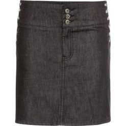 Spódnica dżinsowa ze sznurowaniem z boku bonprix czarny denim. Czarne spódniczki damskie bonprix, z denimu. Za 54,99 zł.