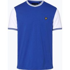 Lyle & Scott - T-shirt męski, niebieski. Niebieskie t-shirty męskie Lyle & Scott, s, w paski, sportowe, z kontrastowym kołnierzykiem. Za 149,95 zł.
