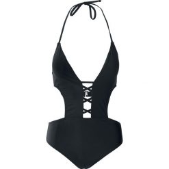 Stroje dwuczęściowe damskie: Urban Classics Ladies Lace Up Swimsuit Kostium kąpielowy czarny