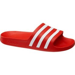 Klapki męskie adidas Adilette Aqua adidas czerwone. Czerwone klapki damskie Adidas, bez wzorów, z materiału. Za 79,90 zł.