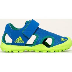 Adidas Performance - Sandały dziecięce Capitain Toey. Niebieskie sandały dziewczęce adidas Performance, z materiału, bez zapięcia. Za 199,90 zł.