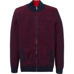 Sweter rozpinany z zamkiem bonprix ciemnoniebieski melanż. Niebieskie swetry męskie bonprix, s, bez wzorów, z bawełny. Za 109,99 zł.