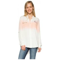 Desigual Koszula Damska Lana S Kremowy. Białe koszule damskie Desigual, s, bez wzorów, z materiału, bez kołnierzyka, bez rękawów. W wyprzedaży za 314,00 zł.