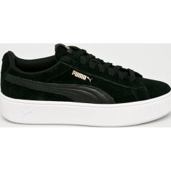 Puma - Buty Vikky Stacked SD. Czarne buty sportowe damskie Puma, bez wzorów, ze skóry, sportowe. W wyprzedaży za 229,90 zł.