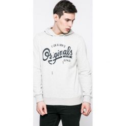 Jack & Jones - Bluza. Szare bejsbolówki męskie Jack & Jones, l, z nadrukiem, z bawełny, z kapturem. W wyprzedaży za 79,90 zł.