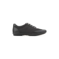 Buty Geox U Symbol B Smooth Lea U74A5B 01143 C9999. Czarne trampki męskie Geox, bez wzorów, bez zapięcia. Za 317,10 zł.