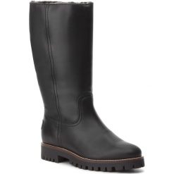 Kozaki PANAMA JACK - Tania B18 Napa Negro/Black. Czarne kozaki damskie Panama Jack, ze skóry, bez obcasa, bez zapięcia. W wyprzedaży za 469,00 zł.