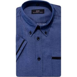 Koszula SERGIO slim 13-07-08. Niebieskie koszule męskie Giacomo Conti, na lato, m, bez wzorów, z bawełny, button down, z krótkim rękawem. Za 129,00 zł.